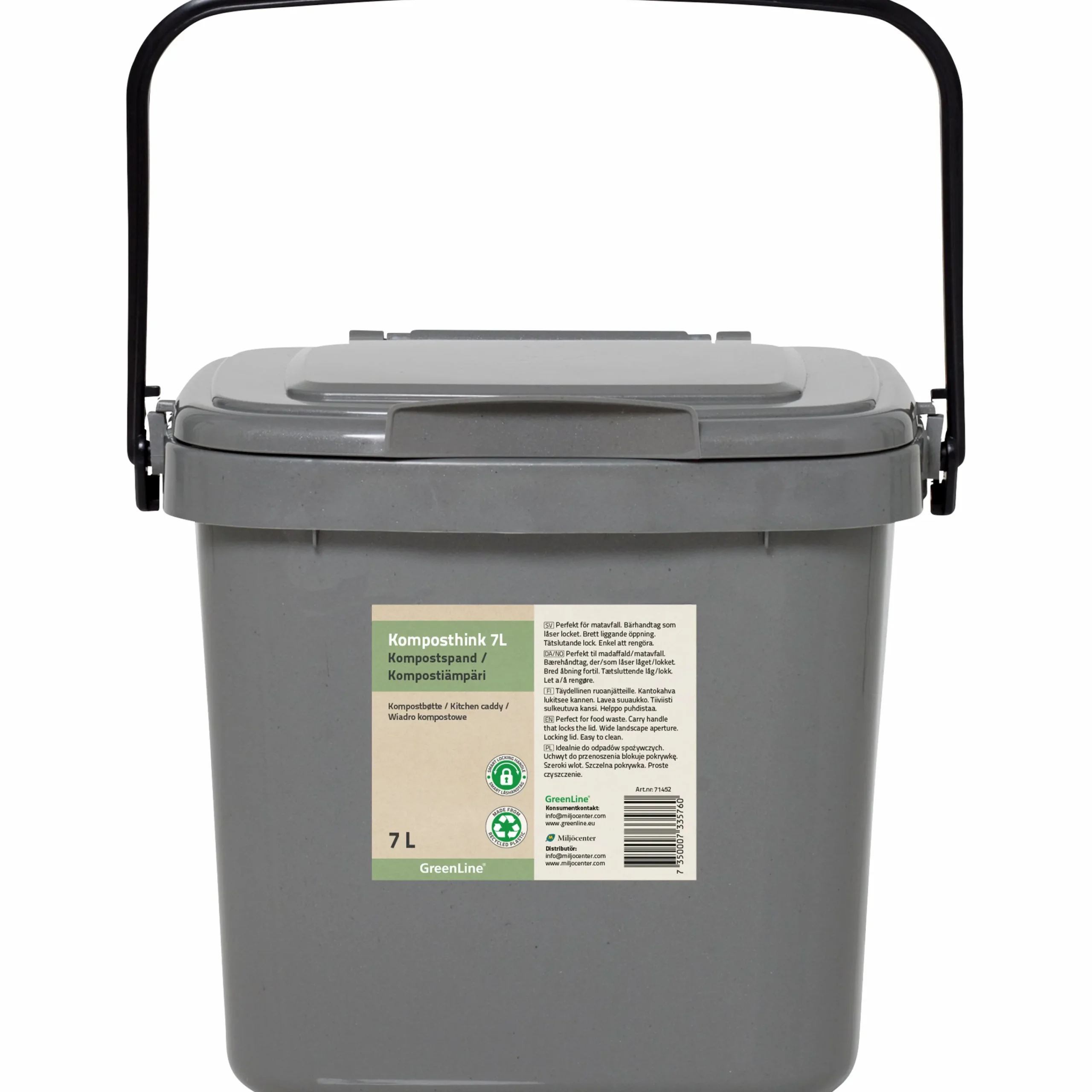 Komposthink med lock 7L>GreenLine Discount