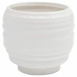 Kruka Rillor Vit Ø19,5cm höjd 17cm>Zeline Hot