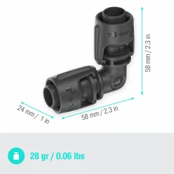 L-koppling MicroDrip 1/2