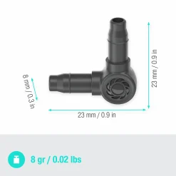 L-koppling MicroDrip 3/16