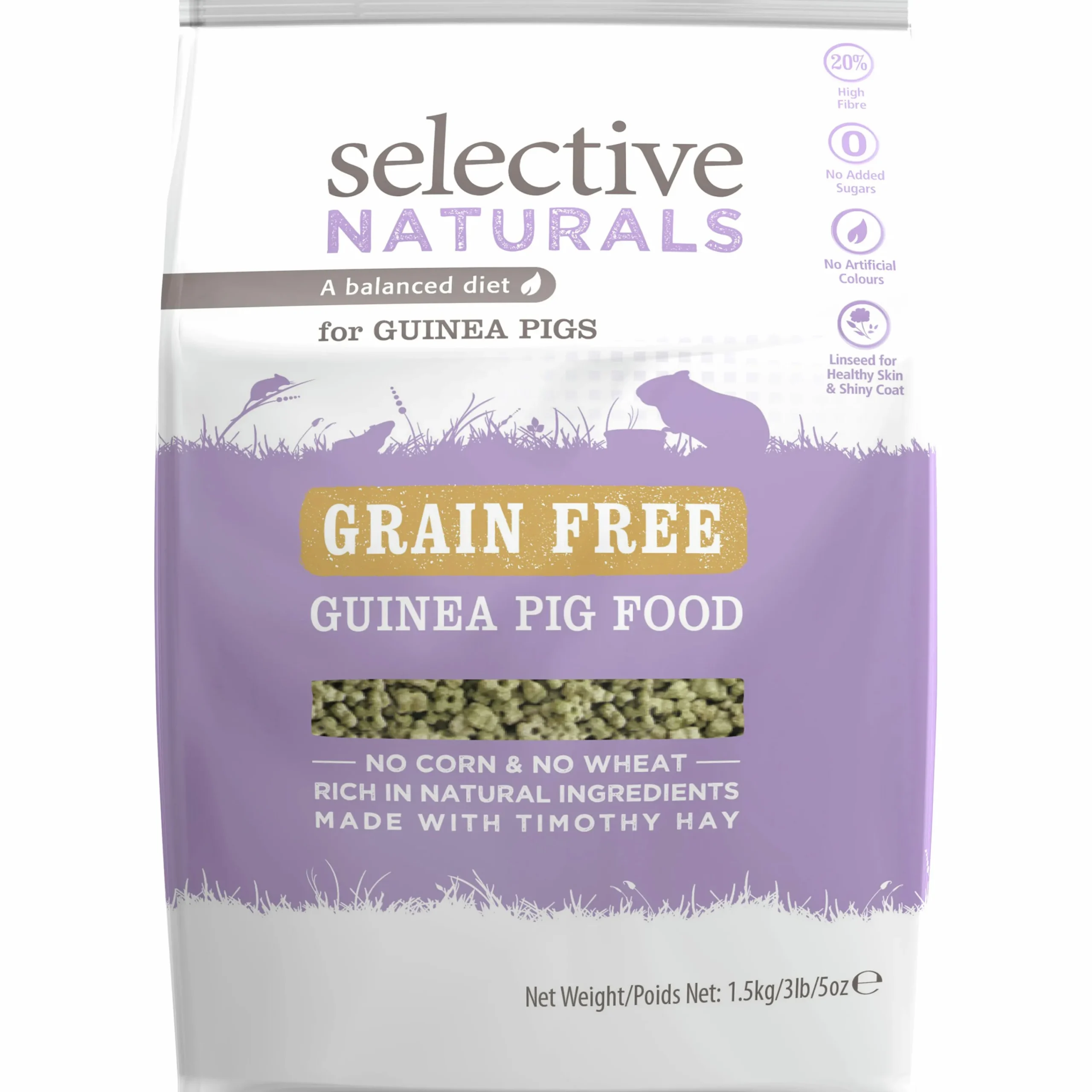 Marsvinsfoder Adult Grainfree Pellets 1,5kg>Selective