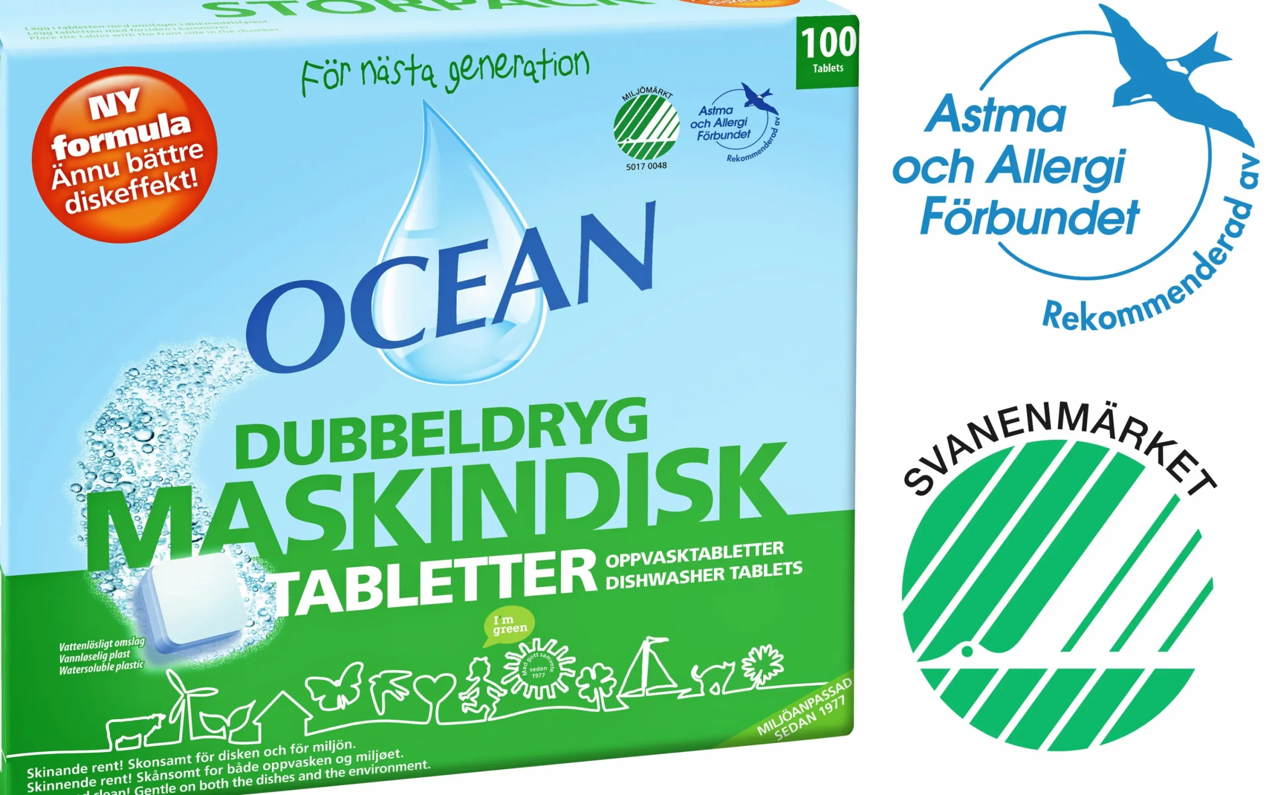Maskindisktabletter Dubbeldryg 100-p>Ocean Clearance