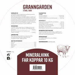 Mineralbalja Får Koppar 10kg>Granngården Discount