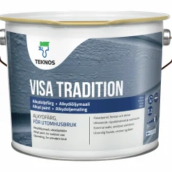 Målarfärg Visa Tradition vit Utomhus 3L>Teknos Discount