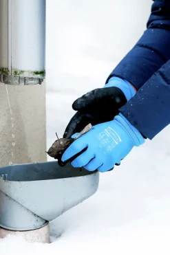 Montagehandskar Varmfodrade Latexbeläggning Blå 7>Granberg Best