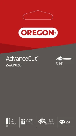 Motorsågskedja AdvanceCut 24AP 4" 1/4" 1,1mm 28dl>Oregon Outlet