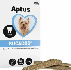 Munhygien Bucadog Tuggbitar S 224g 28-p>Aptus Outlet