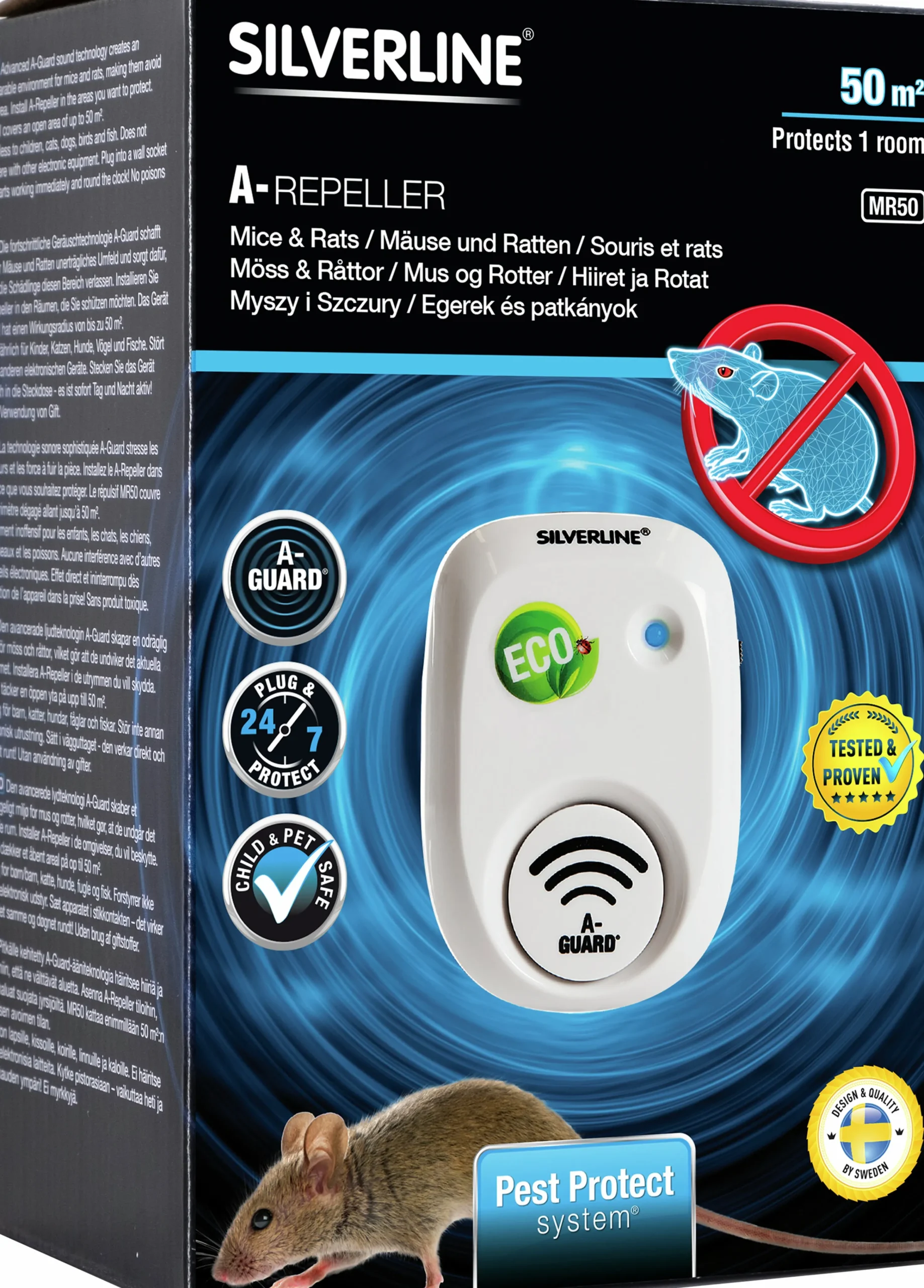Mus- & Råttskrämma A-Repeller MR50>Silverline Online