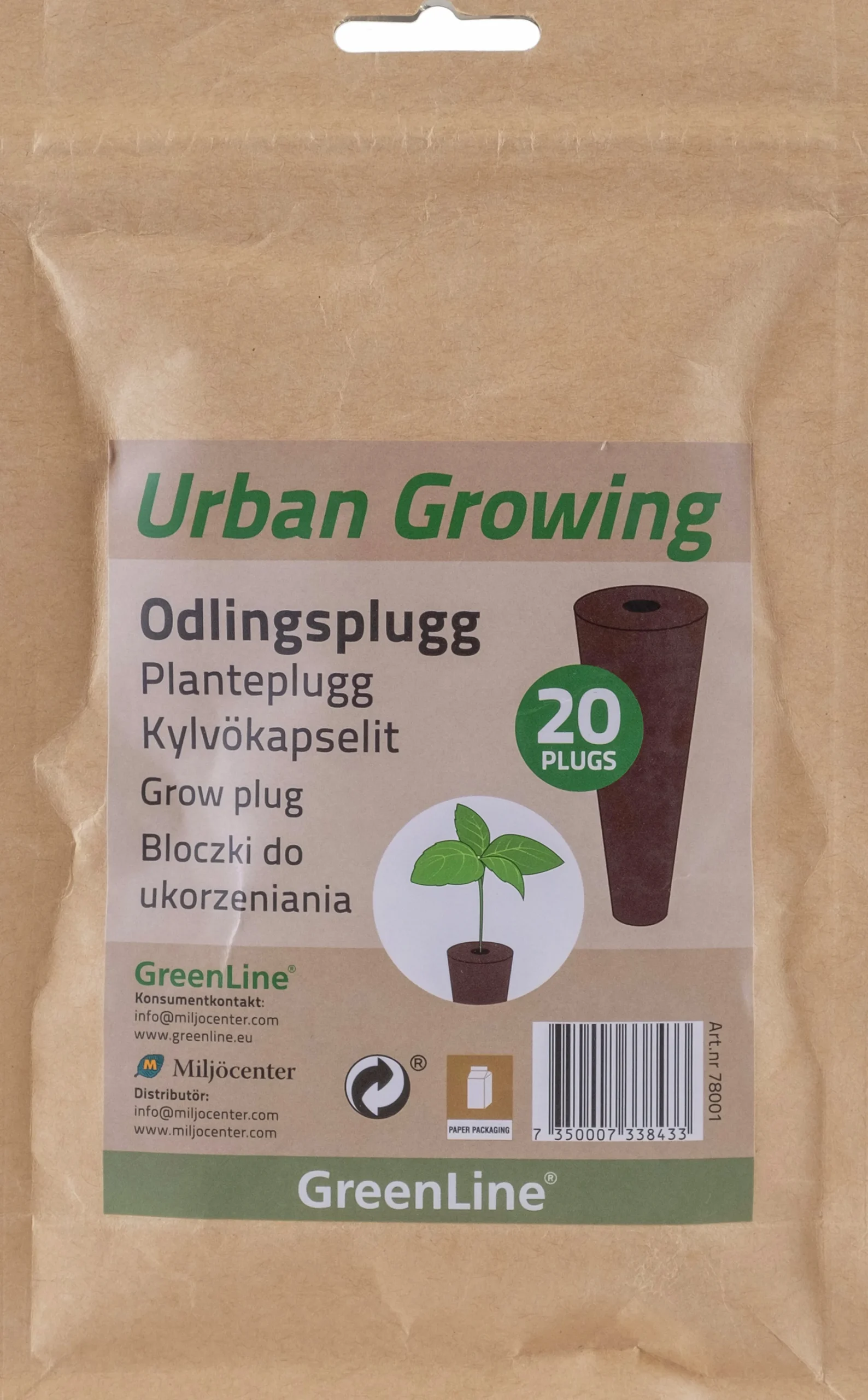 Odlingsplugg Urban Growing Hydropinsk odling 20-p>GreenLine