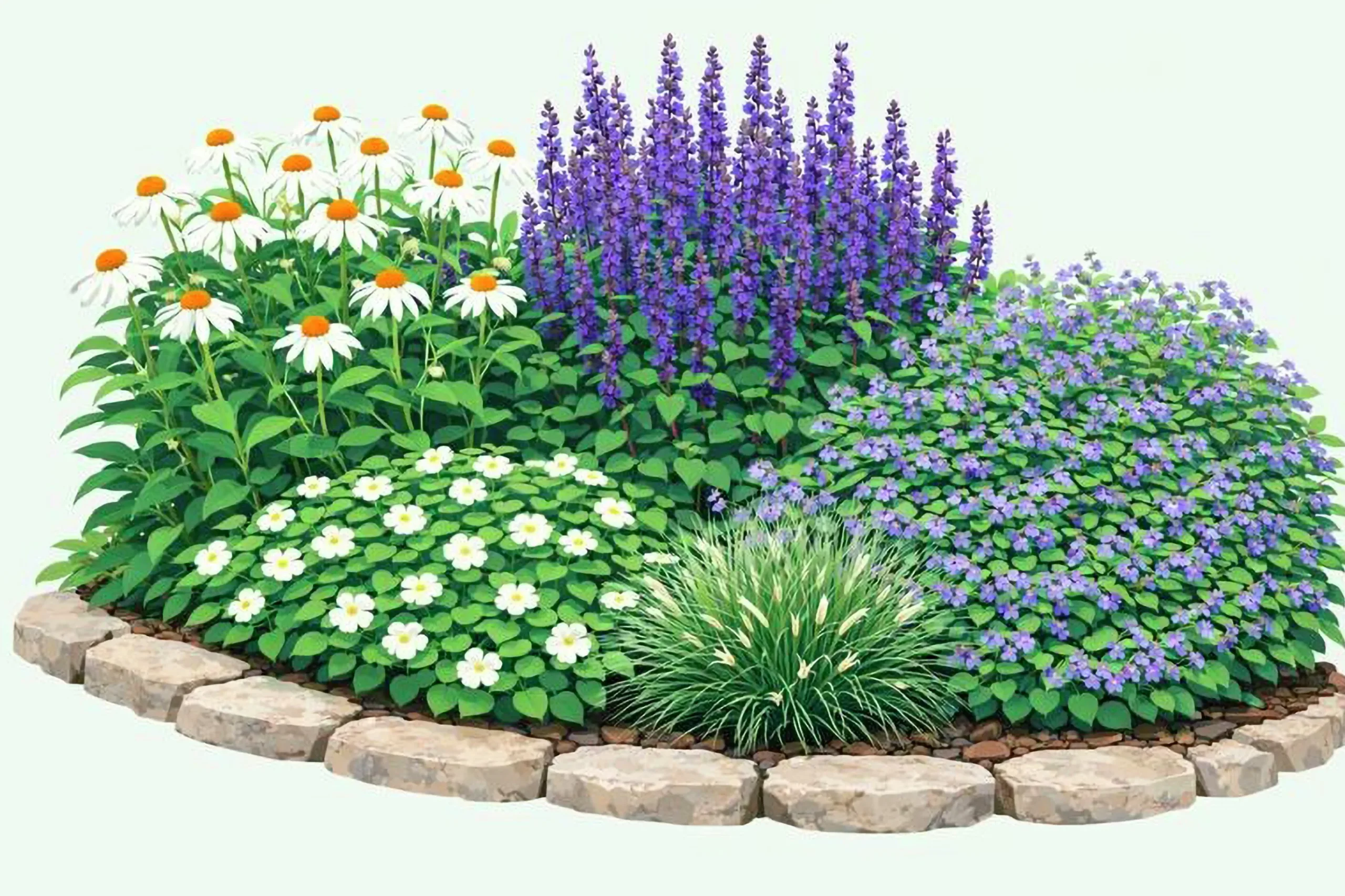Perennpaket för Soligt läge 56st växter Val A>Omnia garden New