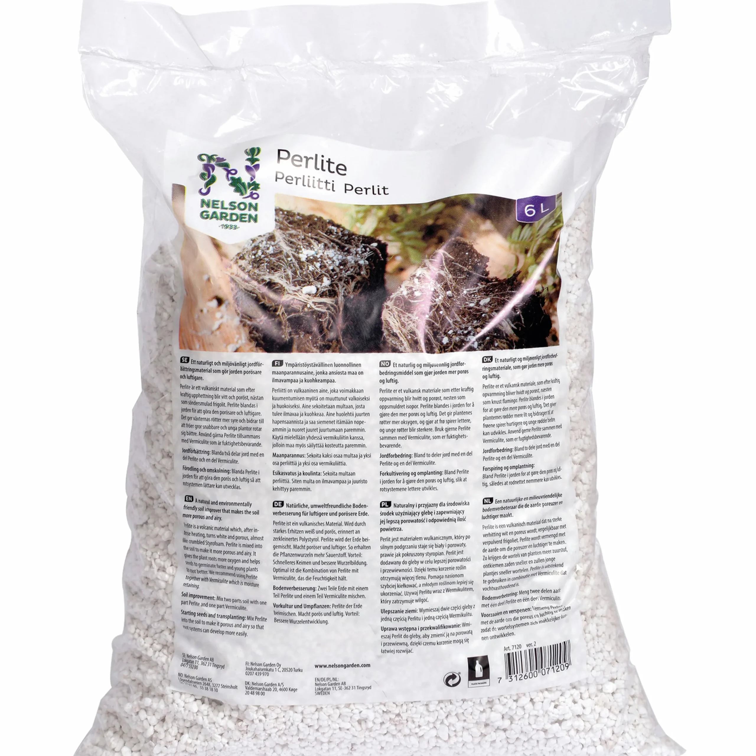 Perlite Jordförbättring 6L>Nelson Garden Best