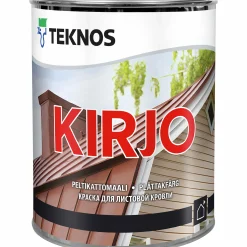 Plåttakfärg Kirjo Svart 1L>Teknos Clearance