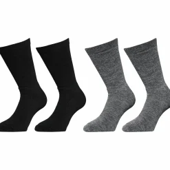 Polarsockor med Ull 40/45 Svart/Grå 2-p><noscript><img width=