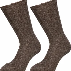 Raggsockor Mörk Brunmelerad 40/45>G1880 Clearance