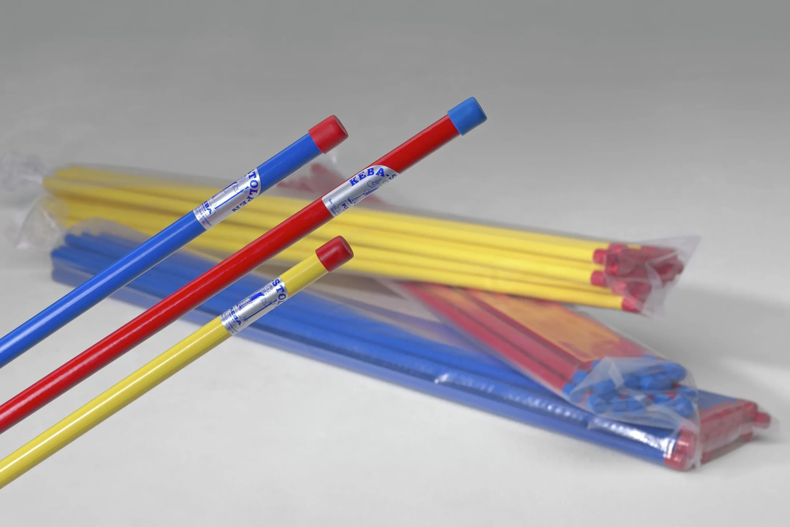 Rågångsstolpe stolpen LD-polyeten gul/röd 150cm>Keba Hot