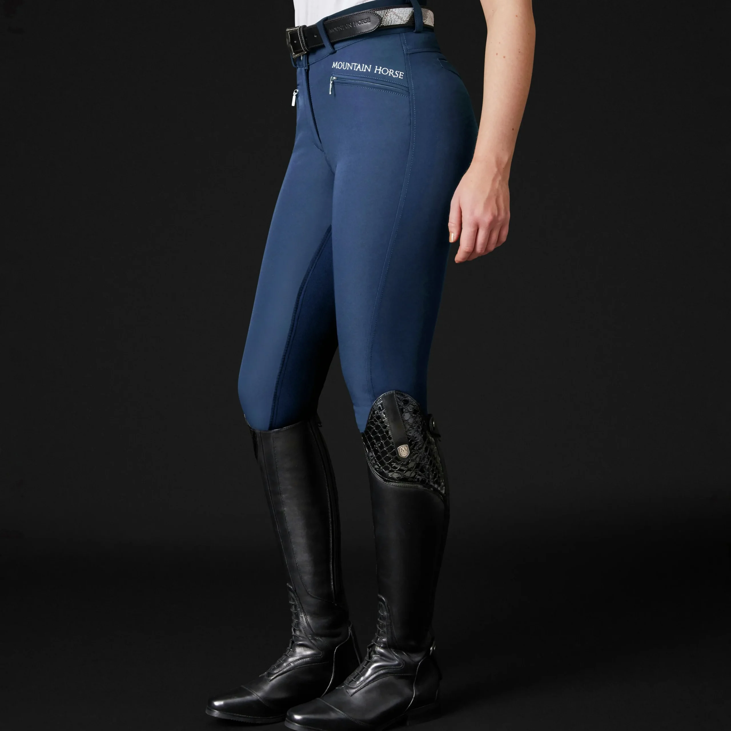Ridbyxa Diana Helskodd Marin>Mountain Horse Hot