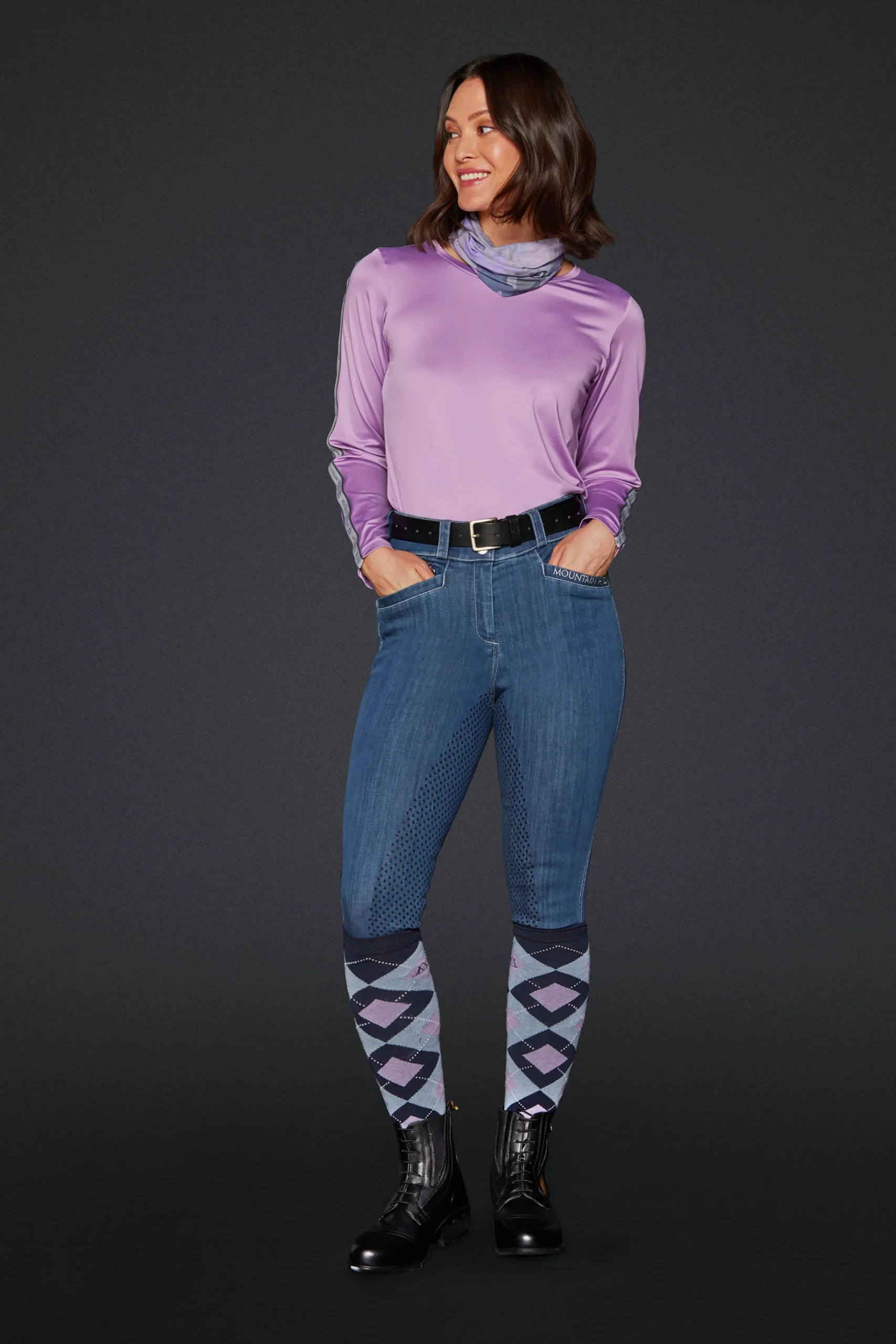 Ridbyxa Helskodd Dream Denim Breeches Marin>Mountain Horse Outlet