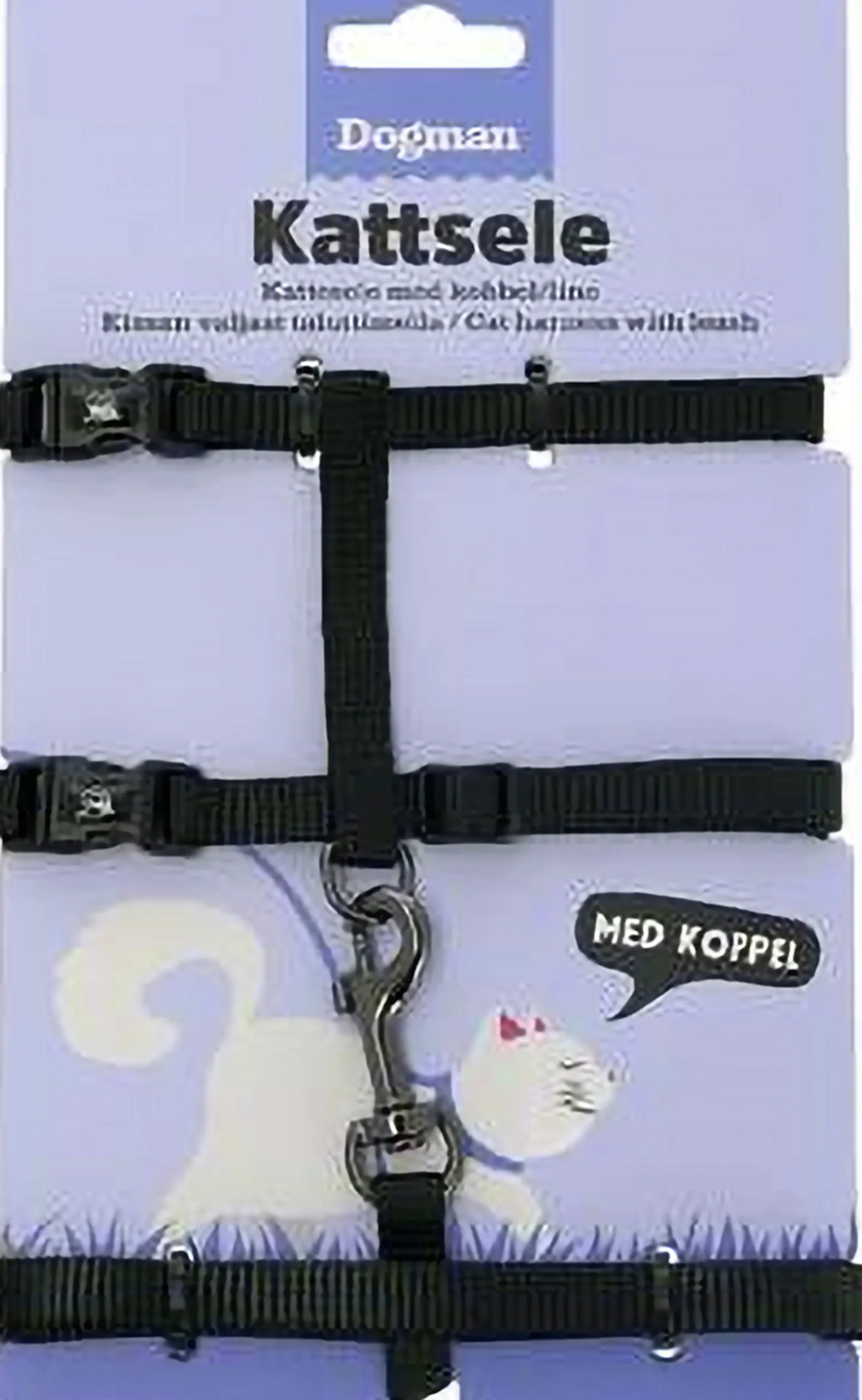 Sele med koppel Findus Svart>Dogman Online