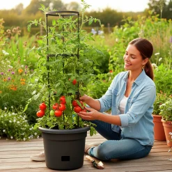 Självvattnande Tomatkruka m spaljé Ø34cm 100cm hög>Ventura