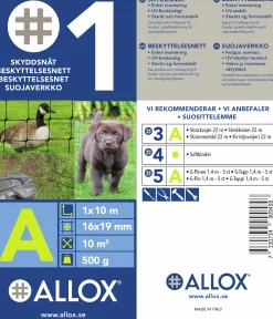 Skyddsnät 1A Svart 1x10m><noscript><img width=