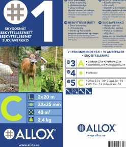 Skyddsnät 1C 20x30mm maska Svart 2x20m><noscript><img width=
