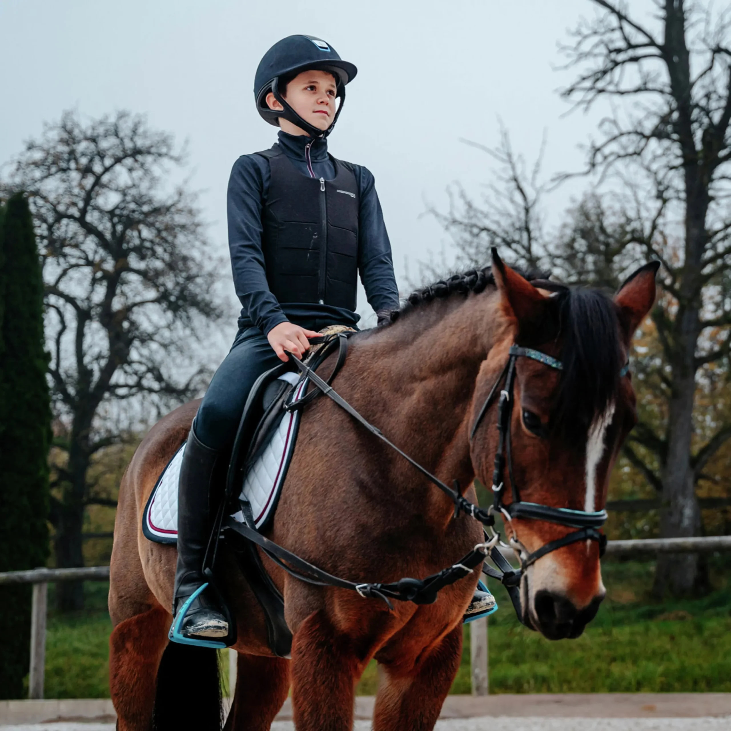 Skyddsväst Ballistic Champion Junior Svart/Vinröd>Komperdell Sale