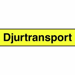 Skylt 'Djurtransport' liggande plast gul 900x200mm>Ses and Le Outlet