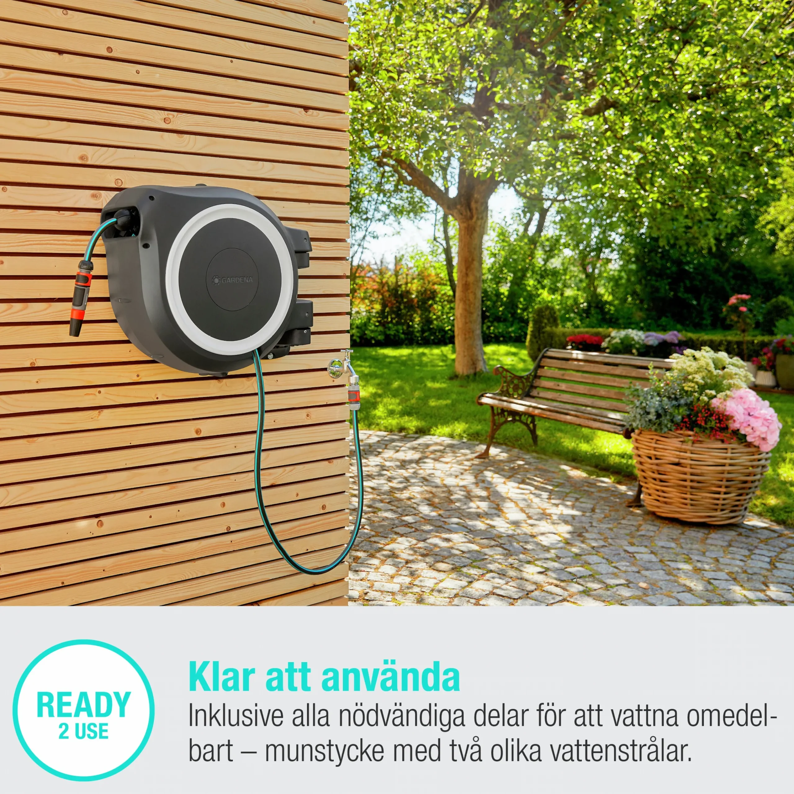 Slangvinda Väggslangbox RollUp XL 35m>Gardena Best