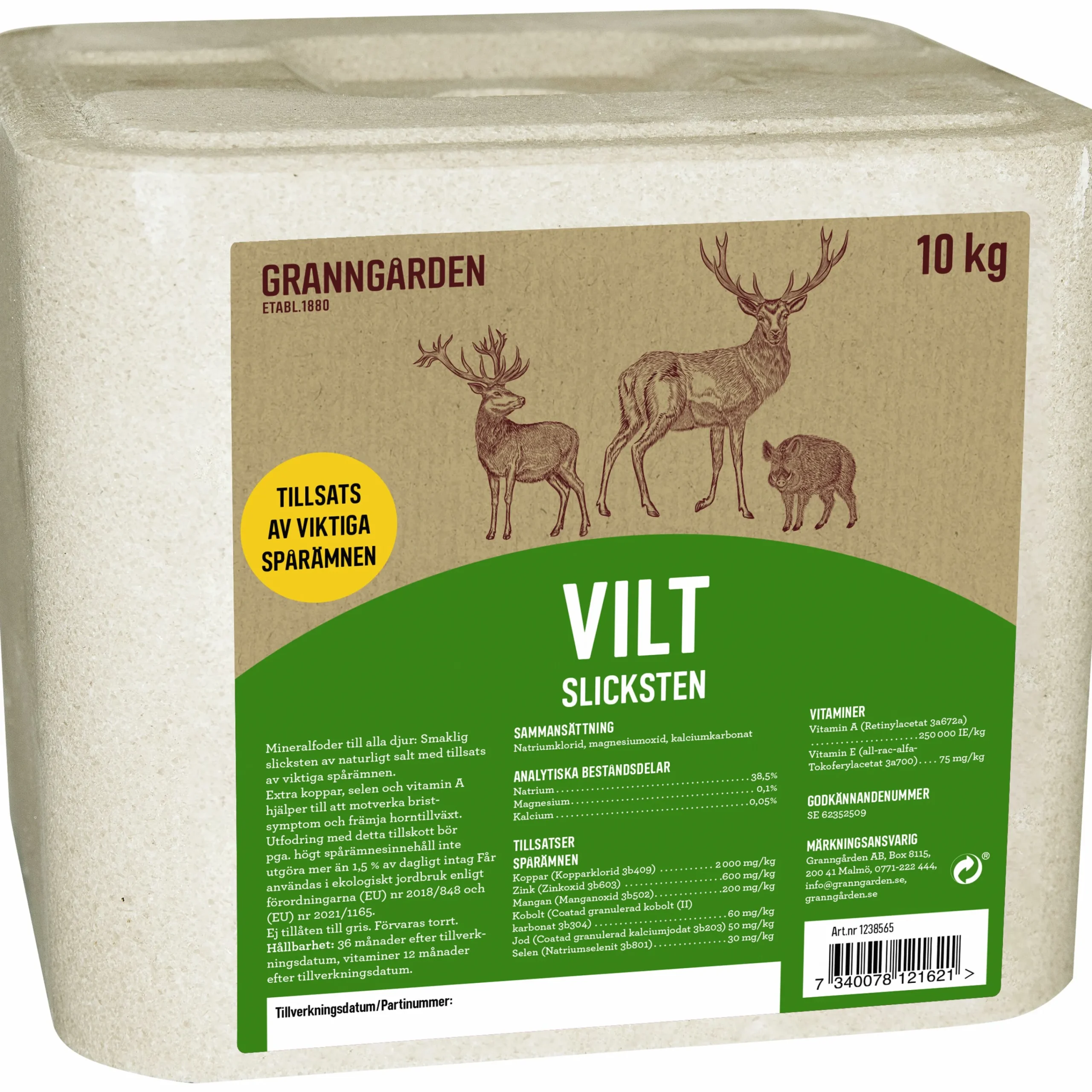 Slicksten Vilt 10kg>Granngården
