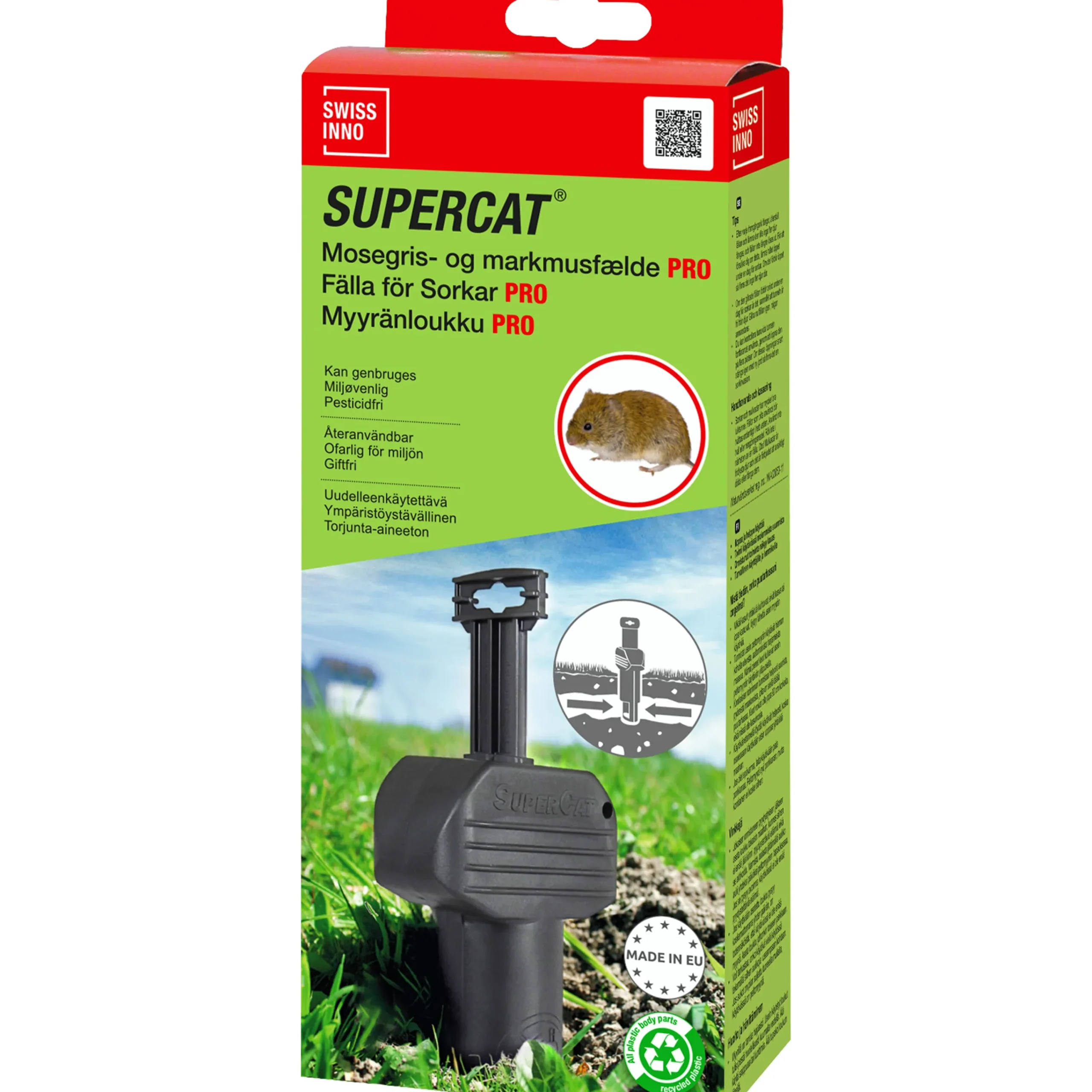 Sorkfälla & Mullvadsfälla SuperCat Grå>Swissinno Hot