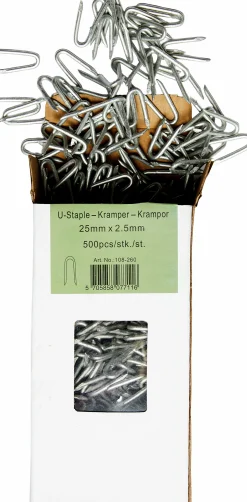 Stängselkrampor 25x2,5mm 500-p>Nordic Fence Outlet