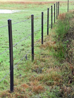 Stängselstolpe rund plast 65mm 1,8m svart>Equisafe Best