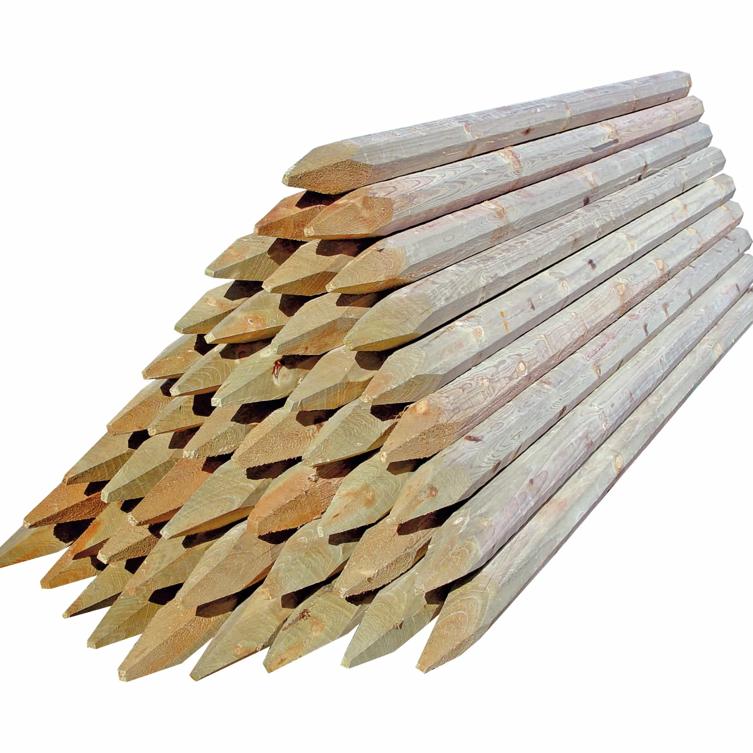Stängselstolpe åttkantig Ø 80x3000mm 84-p>Octowood New