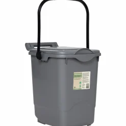 Strö- & foderhink med Lock Grå Plast 23L>GreenLine Outlet