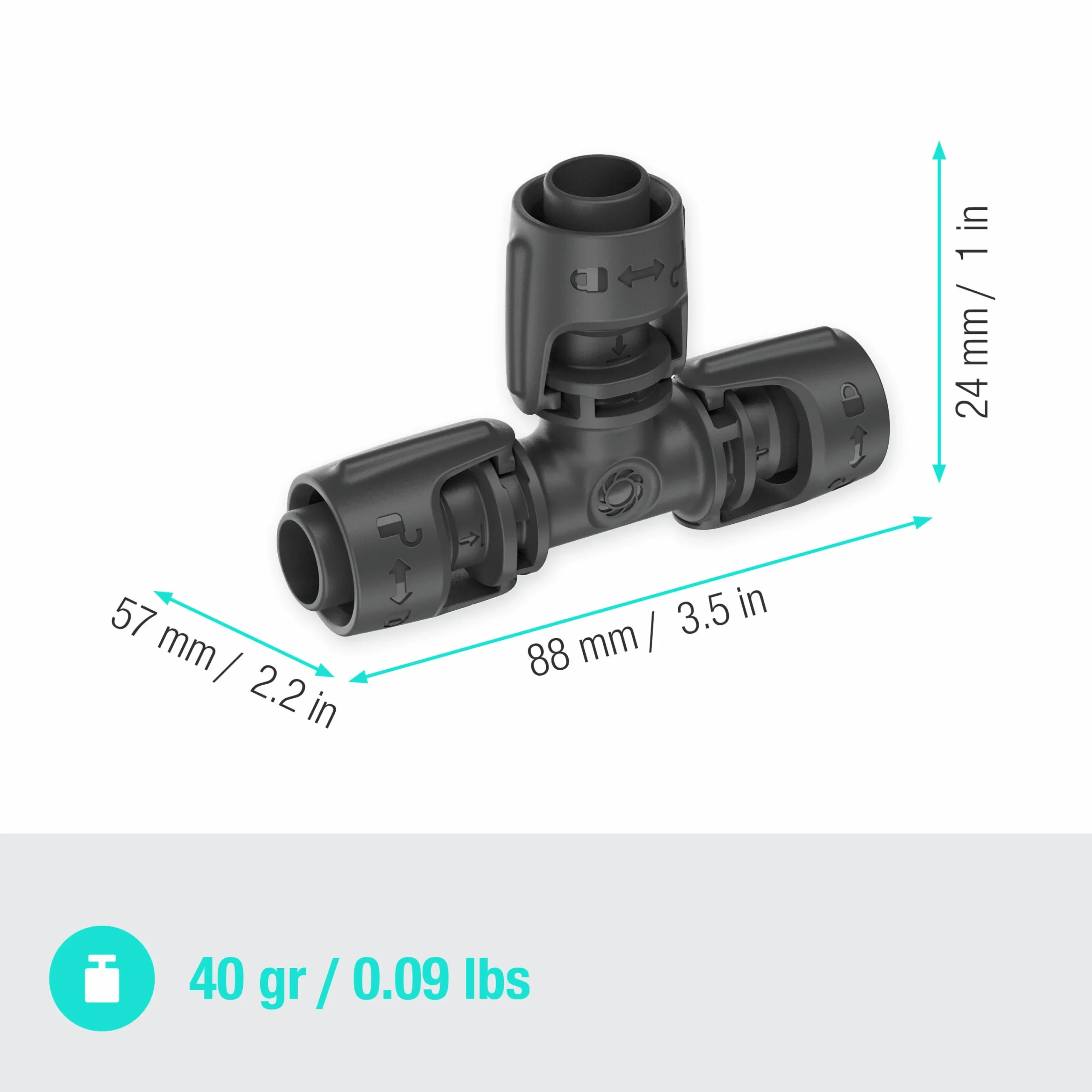 T-koppling MicroDrip 1/2" 2-p>Gardena Online