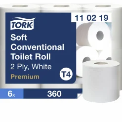 Toalettpapper Mjukt 2-lagers 6 rullar x 50 m (110219)><noscript><img width=