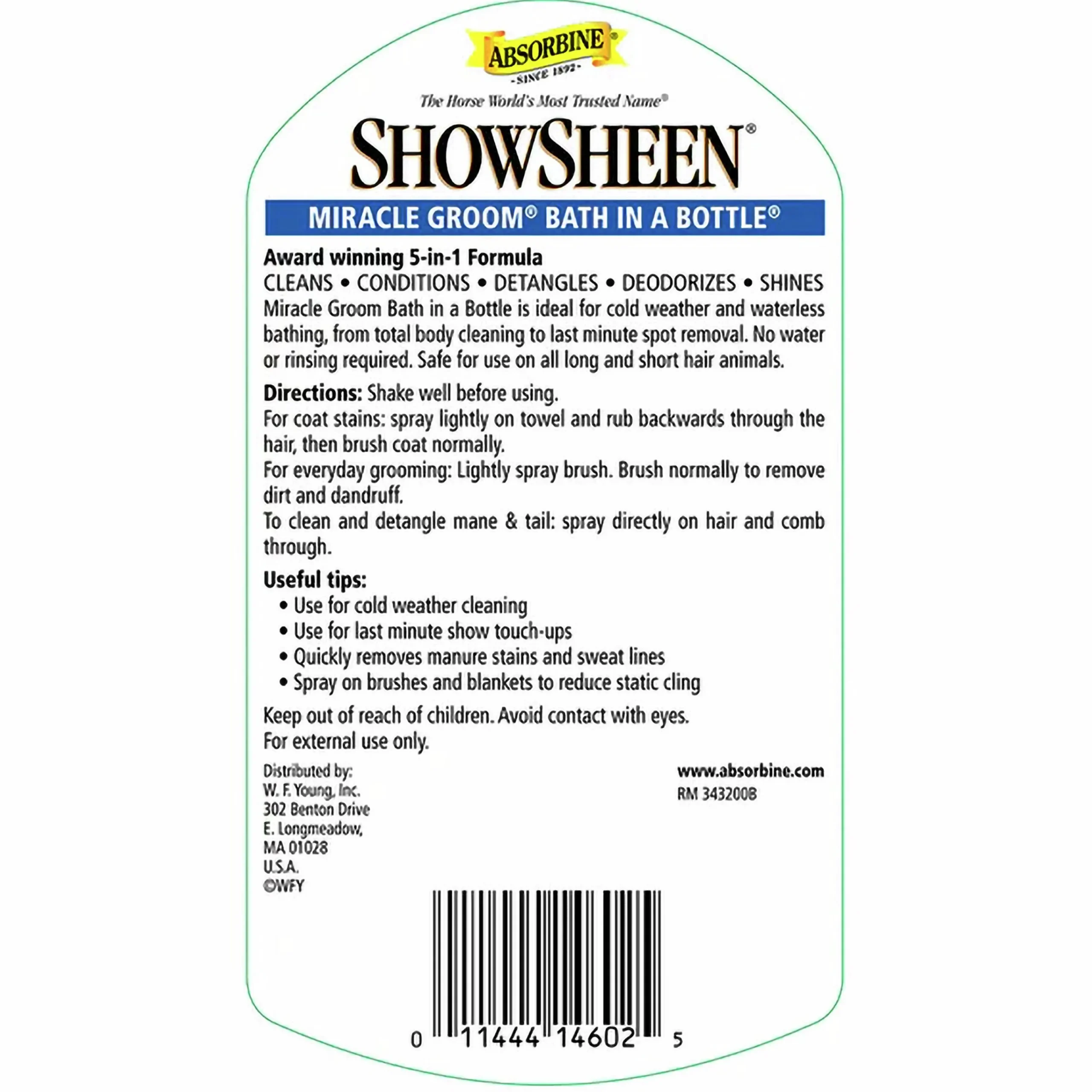 Torrschampo Miracle groom 950ml>Absorbine Online
