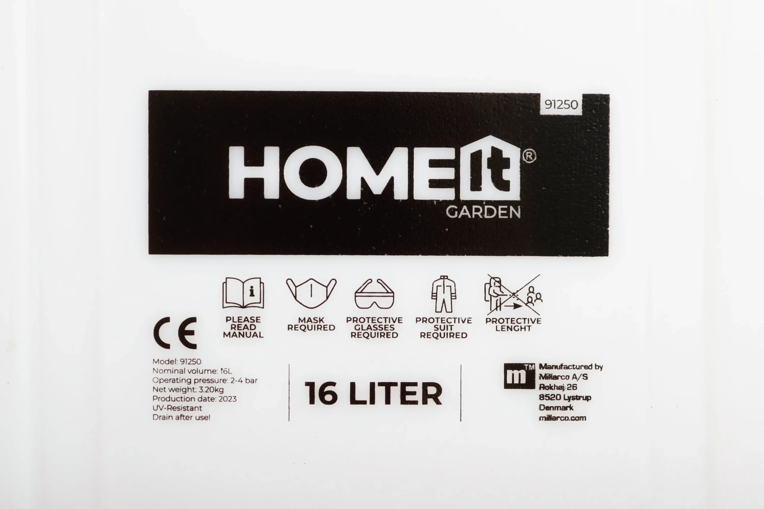 Trädgårdsspruta HomeIT Pump 3 Munstycken 16L>Millarco