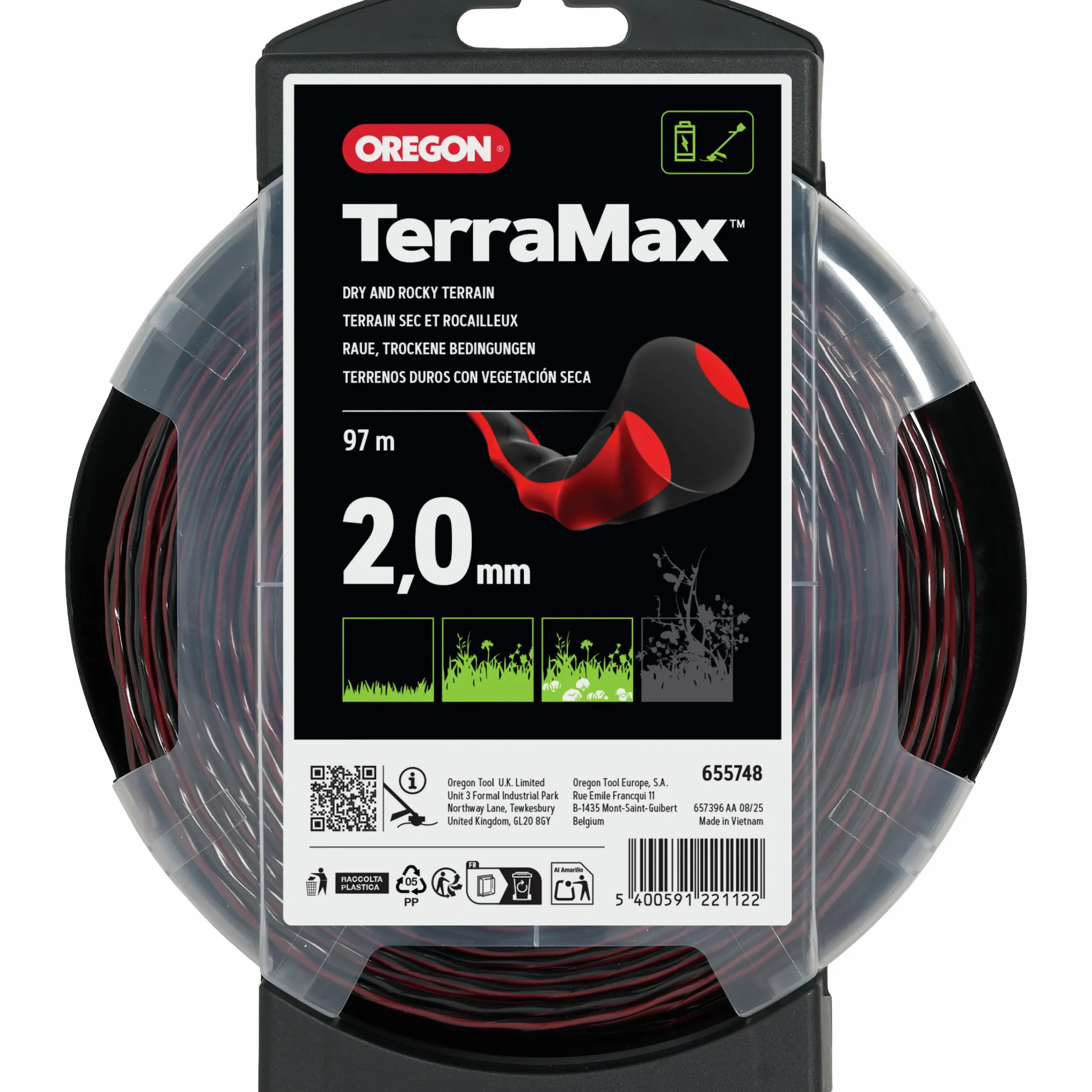 Trimmertråd Terramax Ø2,0mm>Oregon Hot