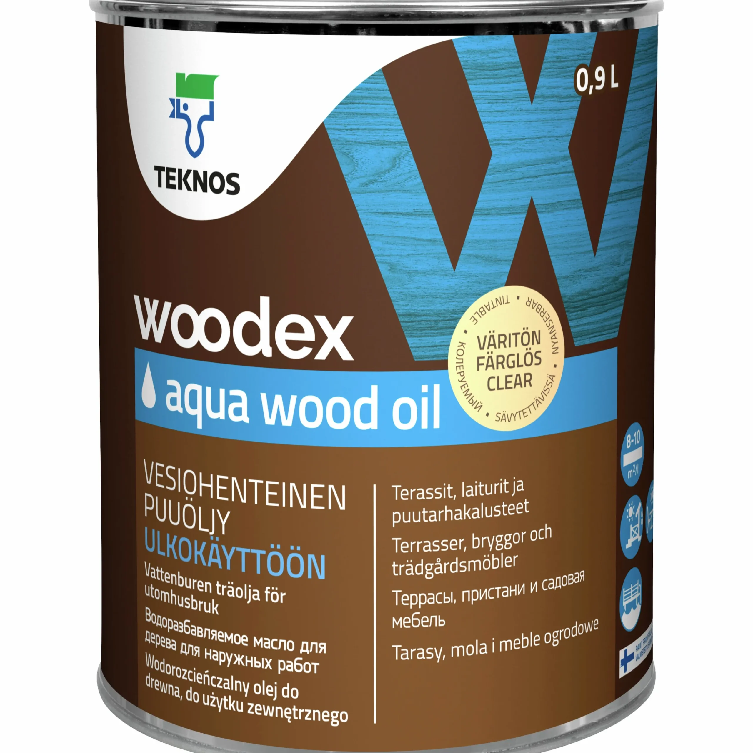 Träolja Woodex 0,9 liter>Teknos Hot