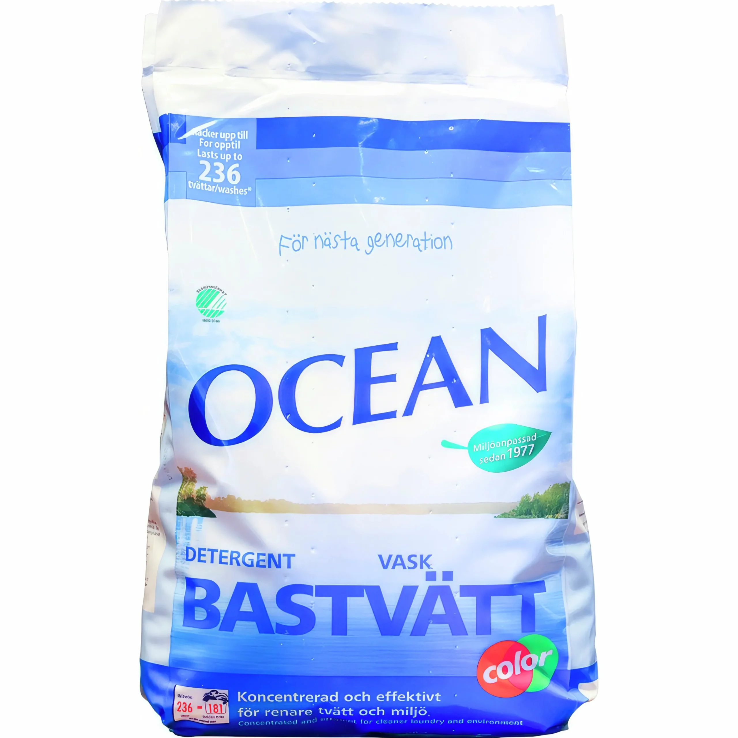 Tvättmedel Bastvätt Kulör Parfymerad Refill 6,2kg>Ocean Hot