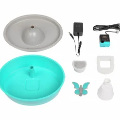 Vattenfontän Drinkwell Fjäril Plast Turkos/Grå 1,5L><noscript><img width=