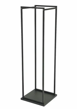 Vedstaplare med bottenplatta svart 112cm>Vastbo Best