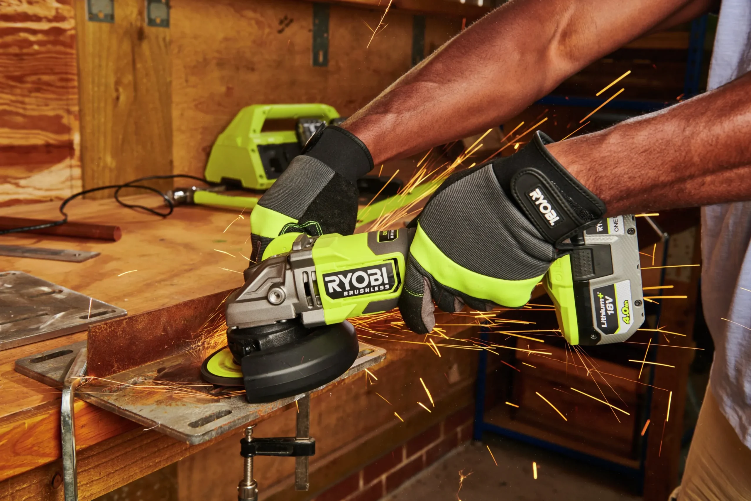 Vinkelslip ONE+ RAG18BL-0 18V (exkl batteri)>Ryobi Sale