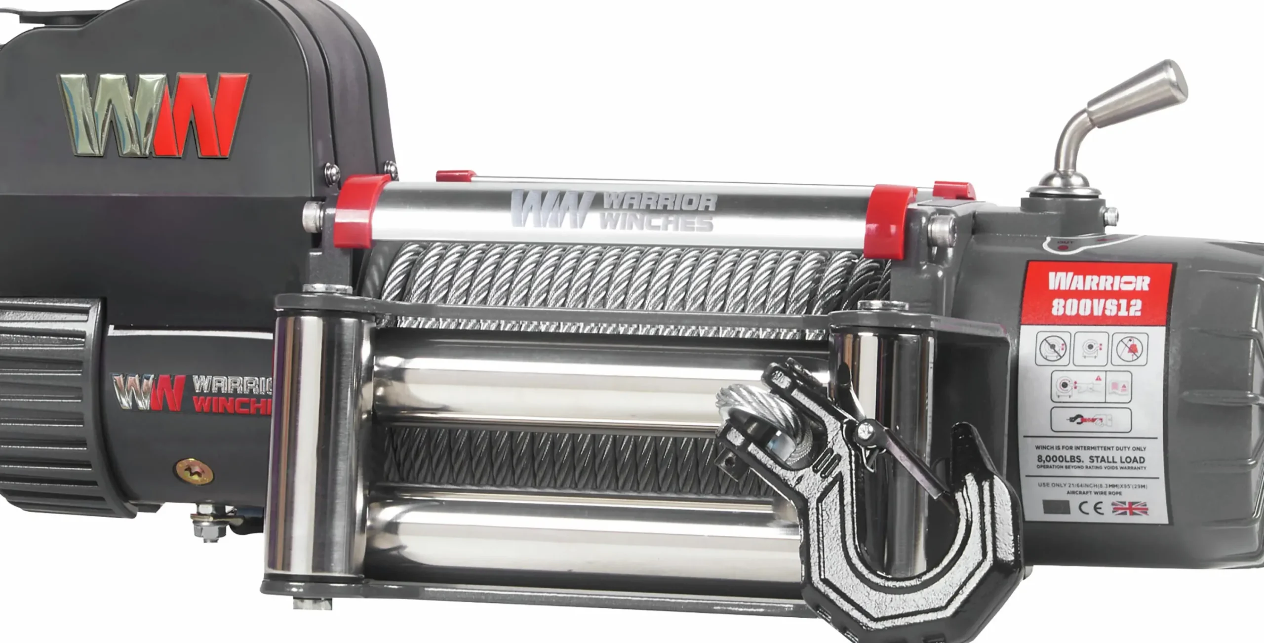 Vinsch Samurai stålvajer 8000 12V>Warrior Winches