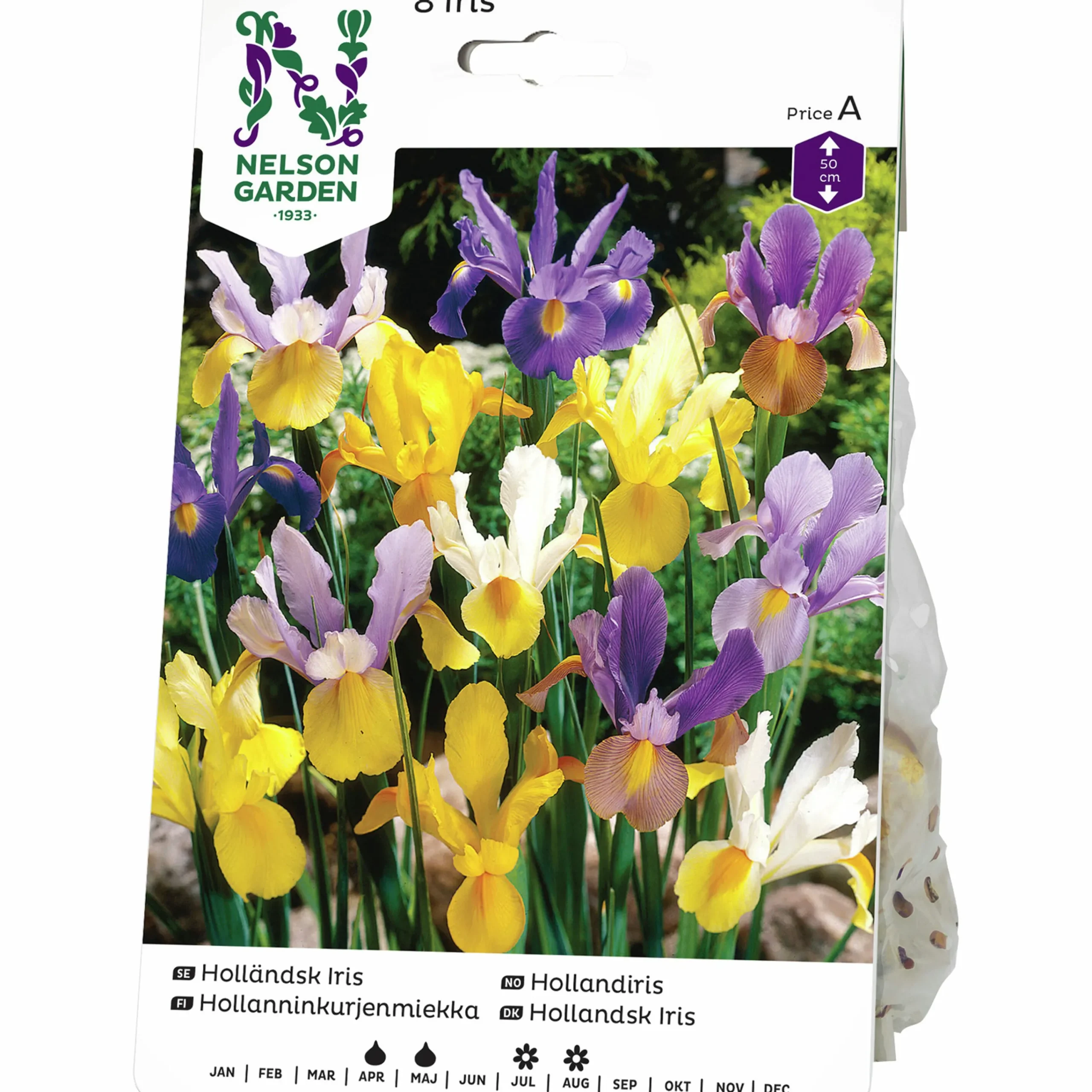Vårlök Iris Holländsk Blandade färger>Nelson Garden Clearance