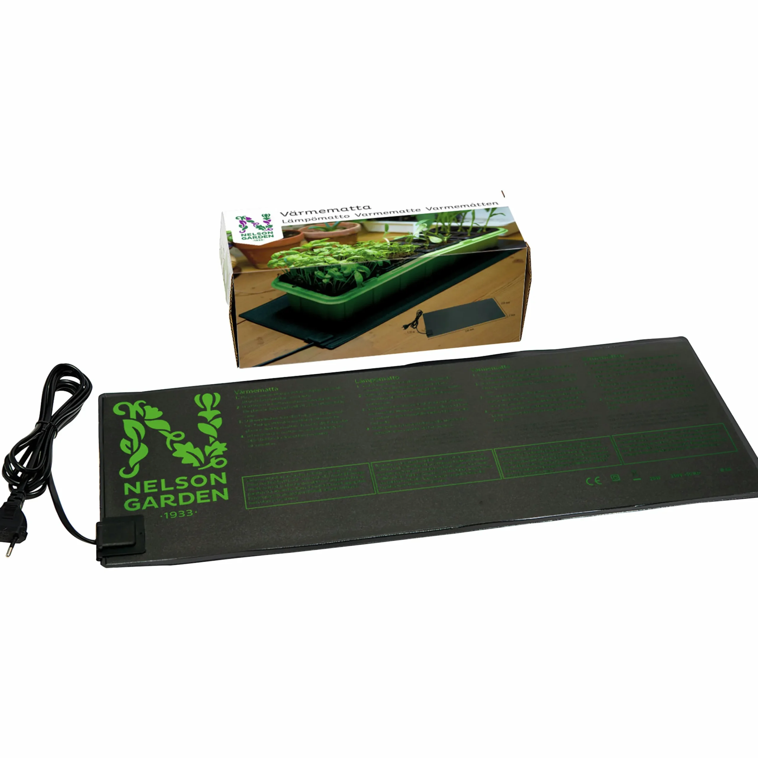 Värmematta 230V Svart 22x53cm>Nelson Garden Discount