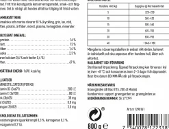 Våtfoder Köttkorv Power 800g>Granngården Best