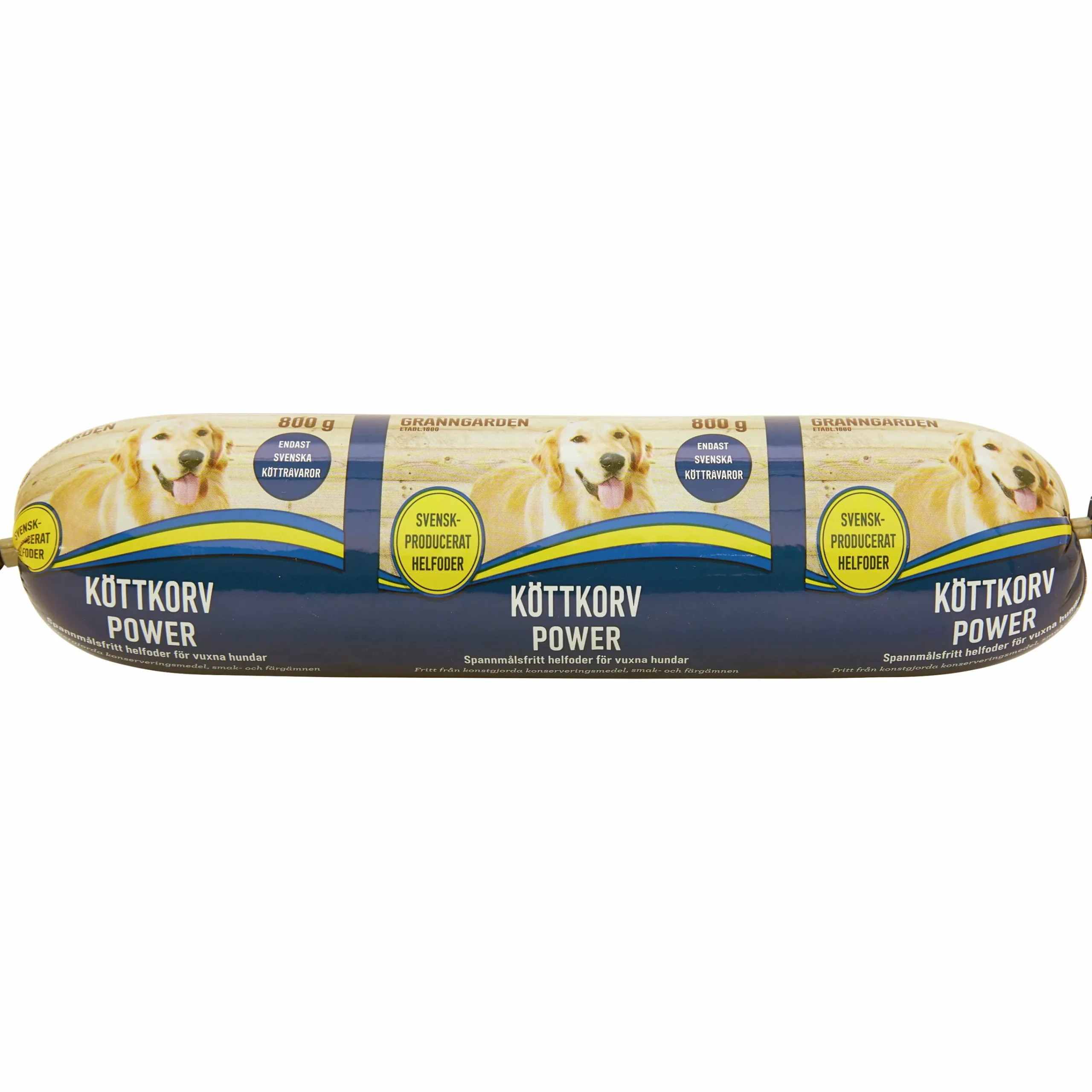 Våtfoder Köttkorv Power 800g>Granngården Best