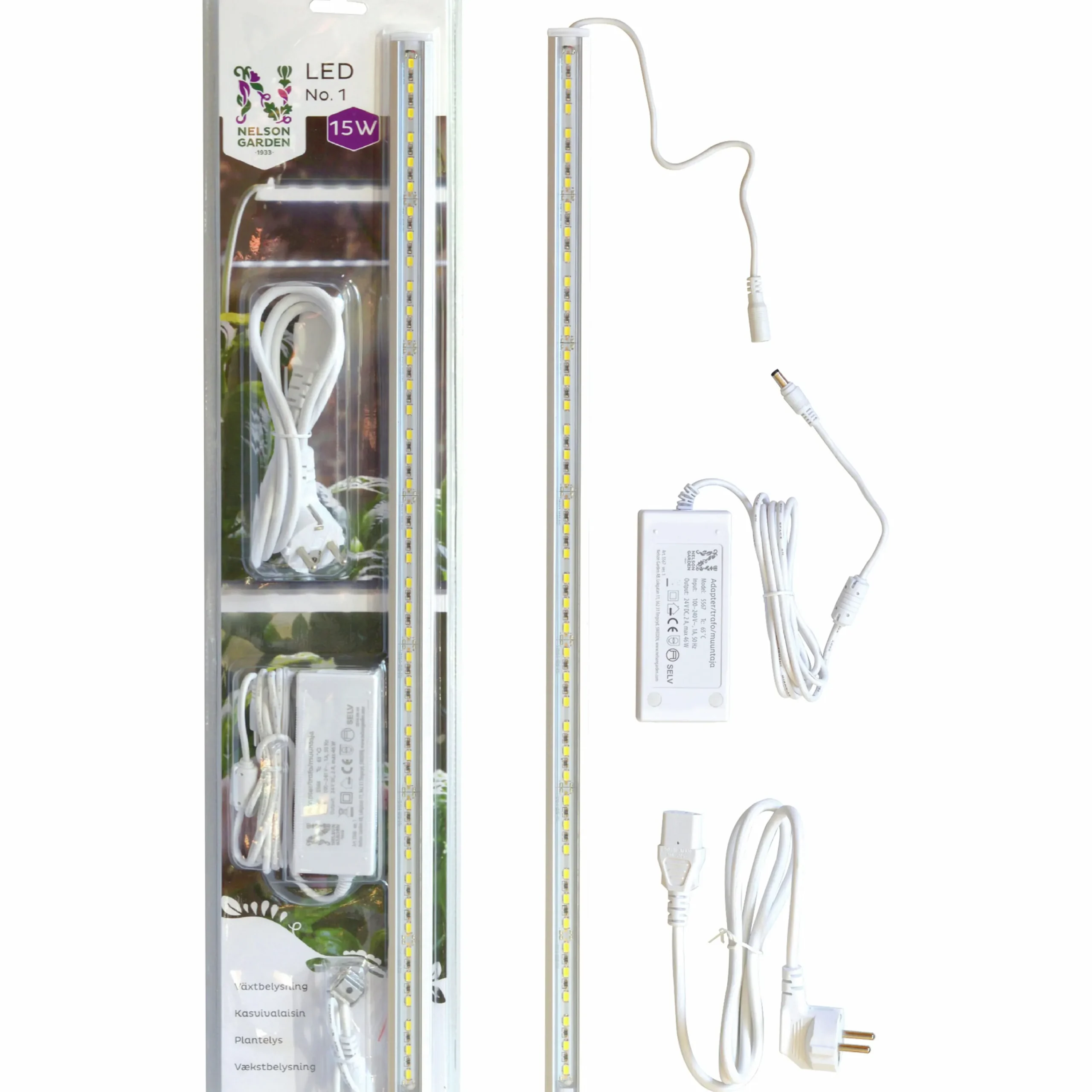 Växtbelysning LED-ramp m adapter No1 15W>Nelson Garden Sale